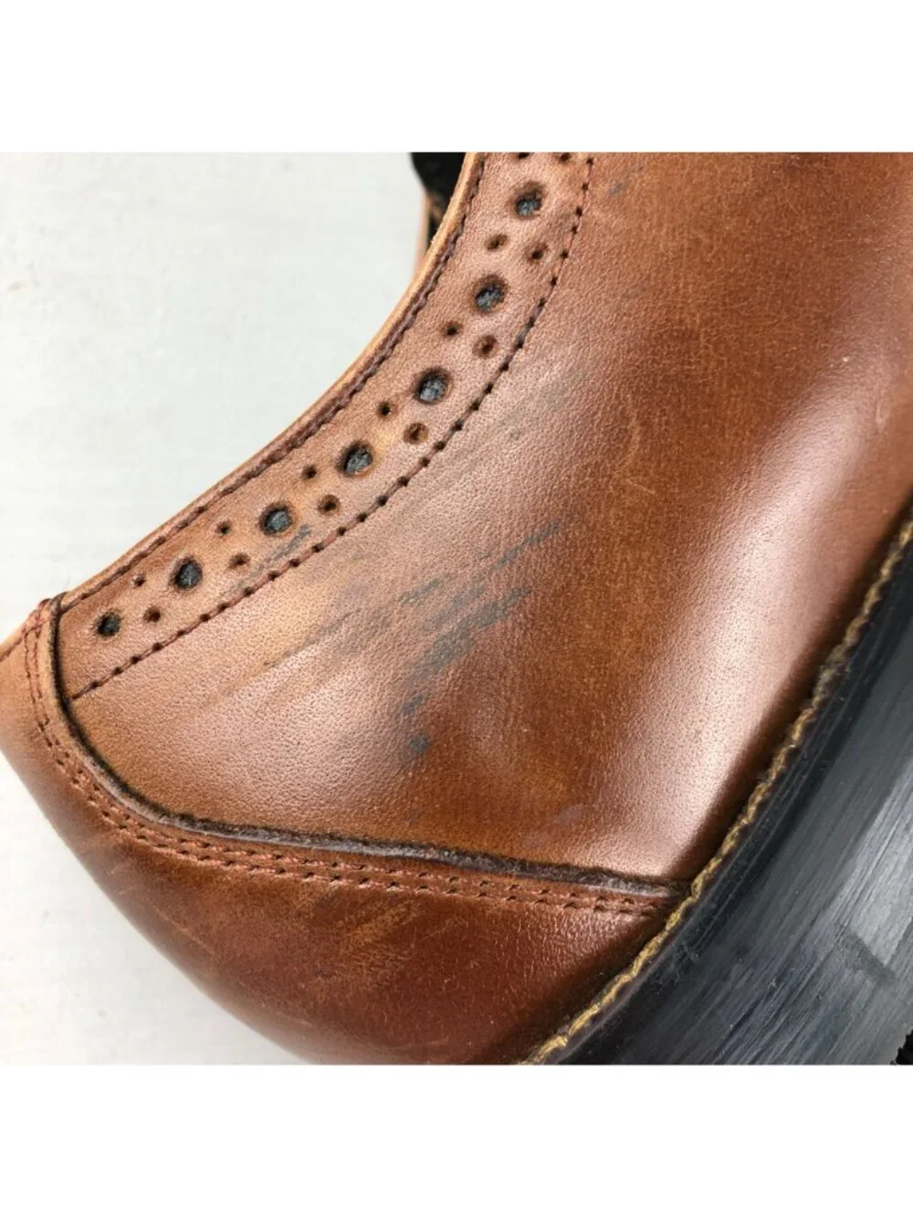 Stacy Adams Men's Size 8M Garrison Brown Leather Wingtip Brogue Oxford Shoes